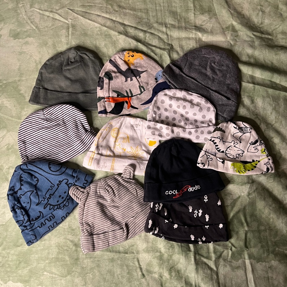 Set of 11 Newborn Beanies